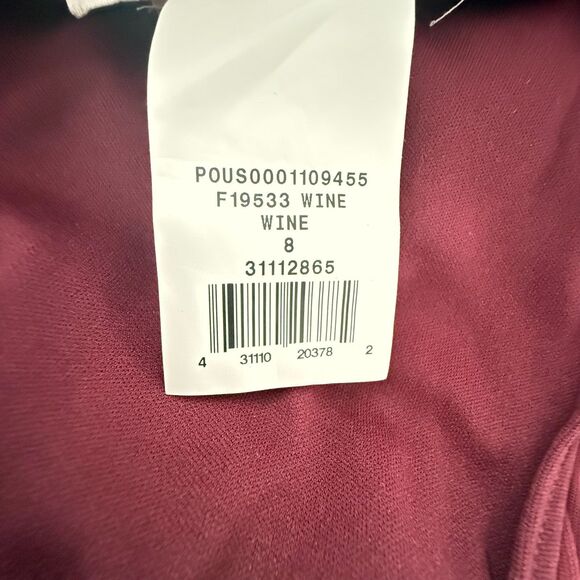 David's Bridal Women Dress Sz 8 Wine F19533 Halter Bridesmaid Prom Formal - Picture 5 of 8